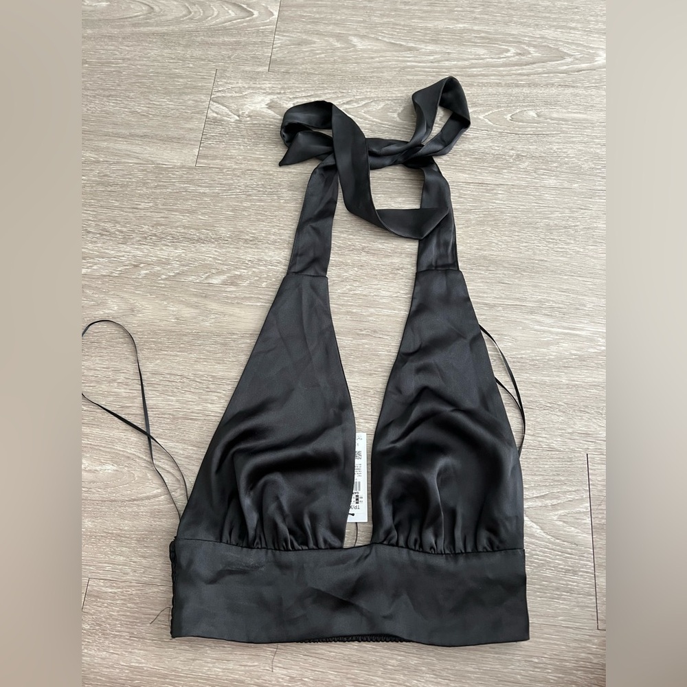 garage clothing satin bra top
